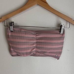 Lucky Brand Women’s Pink Striped Bandeau Bralette